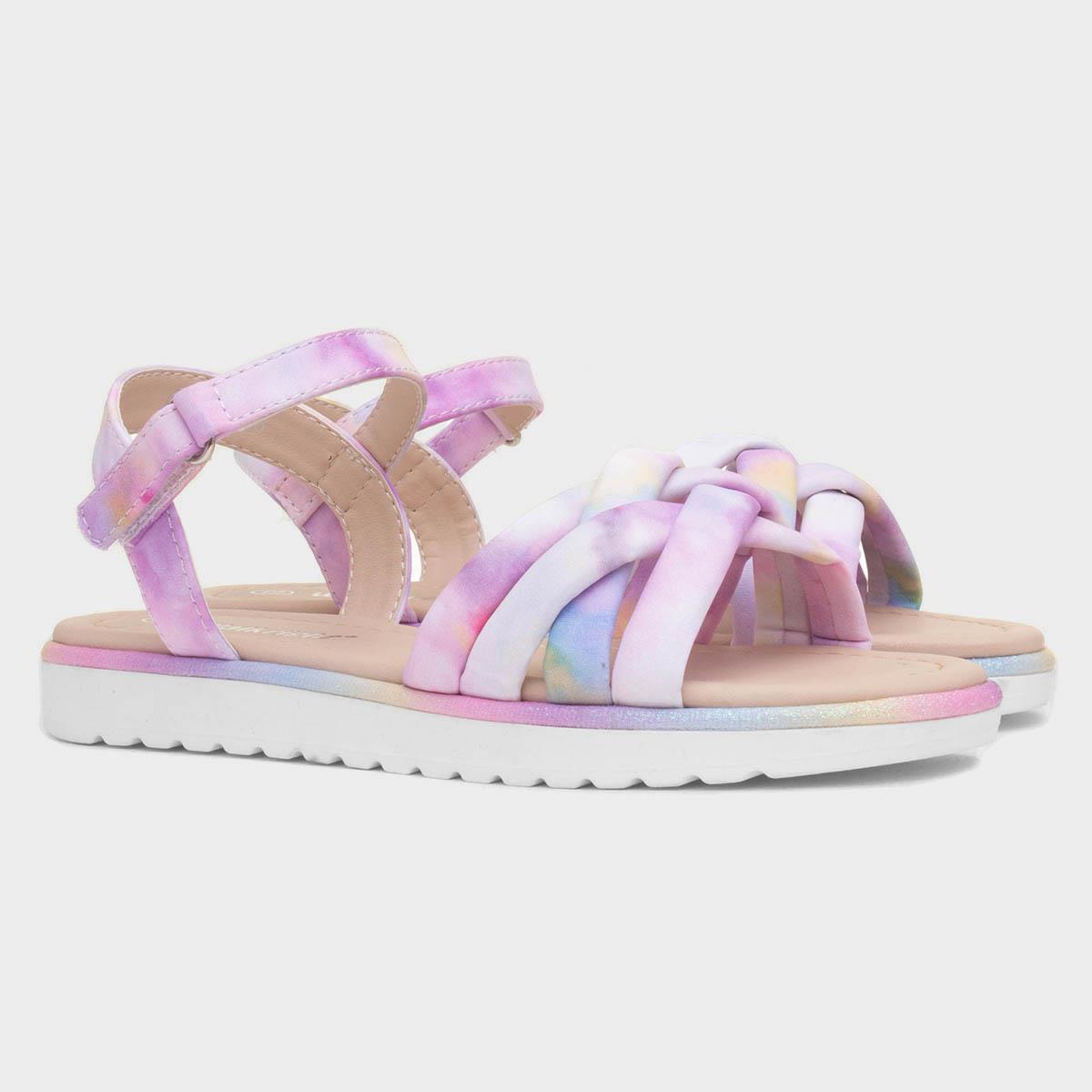 Walkright Ulrika Girls Multi Marble Flat Sandal-29206 | shoezone