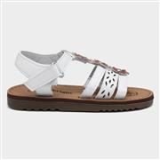 Walkright Girls White Sandal with Pink Flowers (Click For Details)