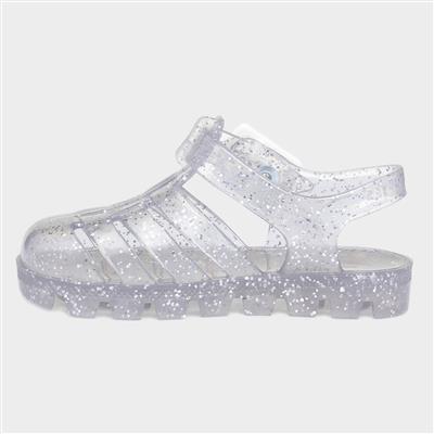 Kids Clear Glitter Jelly Sandal
