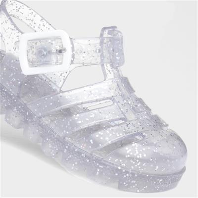 Kids Clear Glitter Jelly Sandal