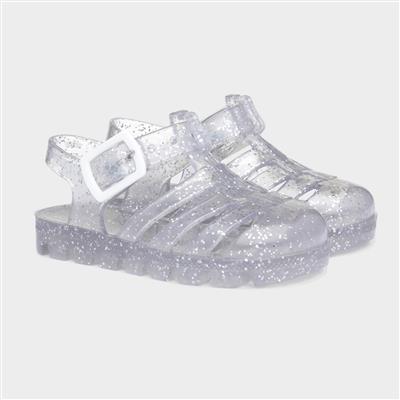 Kids Clear Glitter Jelly Sandal