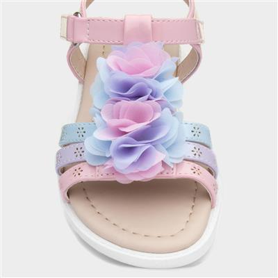 Ciara Girls Pastel Easy Fasten Sandals