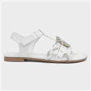 Walkright Girls White and Silver Butterfly Sandals (Click For Details)