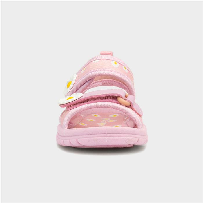 Calista Girls Pink Daisy Print Sandal