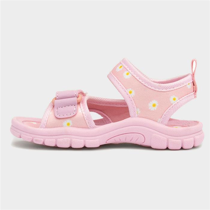 Calista Girls Pink Daisy Print Sandal