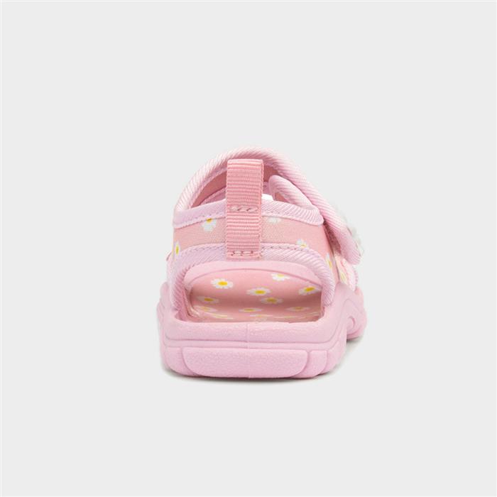 Calista Girls Pink Daisy Print Sandal