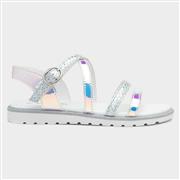 Walkright Girls Silver Iridescent Strappy Sandal (Click For Details)