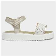 Lilley Junior Posh Kids Gold Easy Fasten Sandal (Click For Details)