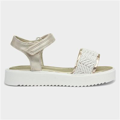 Posh Girls Gold Easy Fasten Sandal