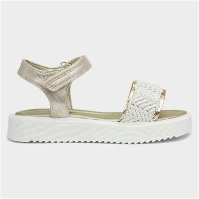 Posh Kids Gold Easy Fasten Sandal