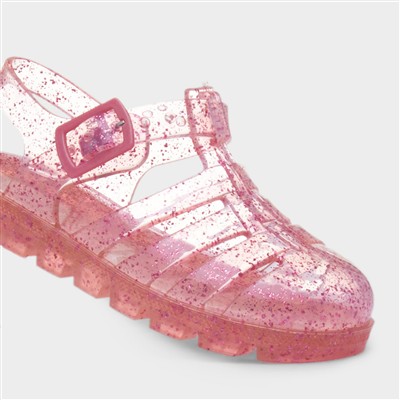 Weymouth Kids Pink Glitter Jelly Sandal