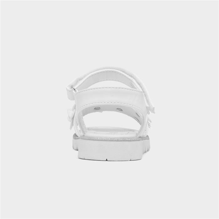 Florian Girls White Flower Flat Sandal