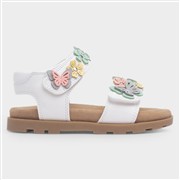 Walkright Mayfield Girls White Flower Flat Sandal (Click For Details)