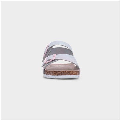 Mermaid Girls White Iridescent Sandal