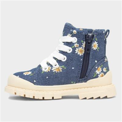 Coniston Girls Flower Print Ankle Boot