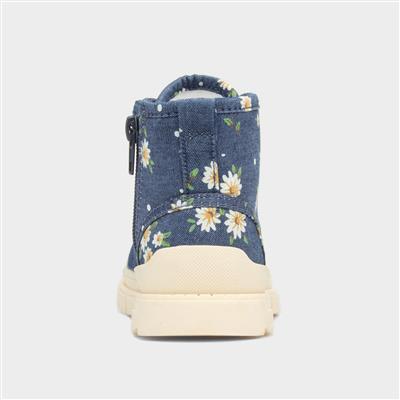 Coniston Girls Flower Print Ankle Boot