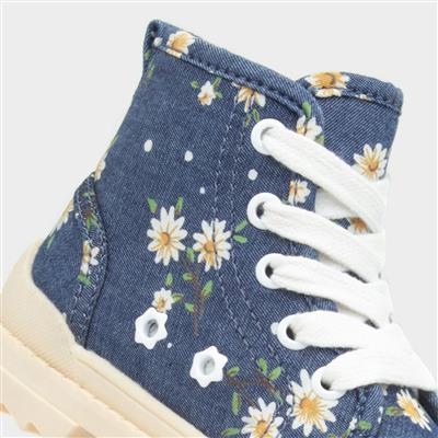 Coniston Girls Flower Print Ankle Boot