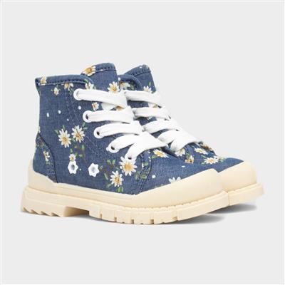 Coniston Girls Flower Print Ankle Boot