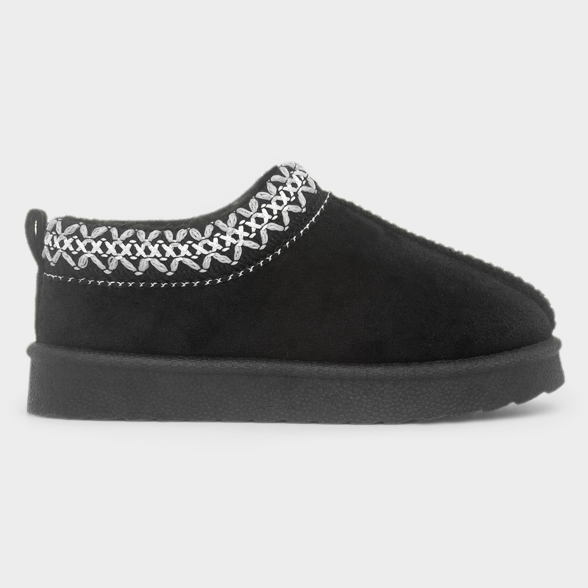 Claudia Girls Black Slip On Clog Shoes