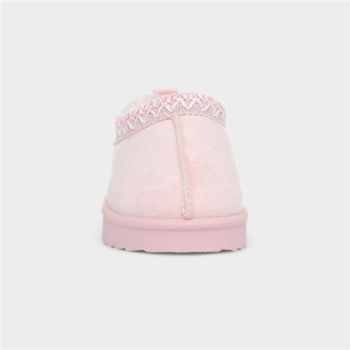 Claudia Girls Pink Slip On Clog Shoe