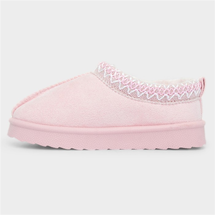Claudia Girls Pink Slip On Clog Shoe