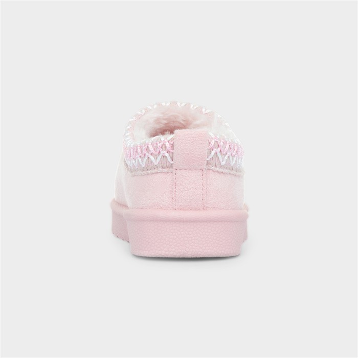 Claudia Girls Pink Slip On Clog Shoe