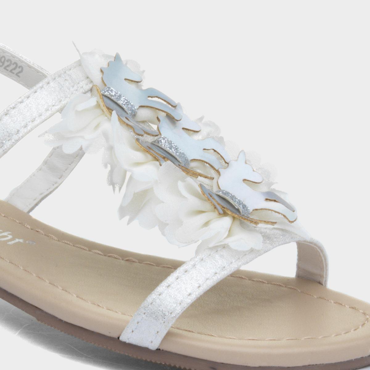 Walkright Girls White Unicorn Flat Sandal