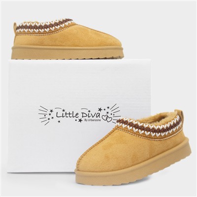 Claudia Chestnut Girls Clog Shoe