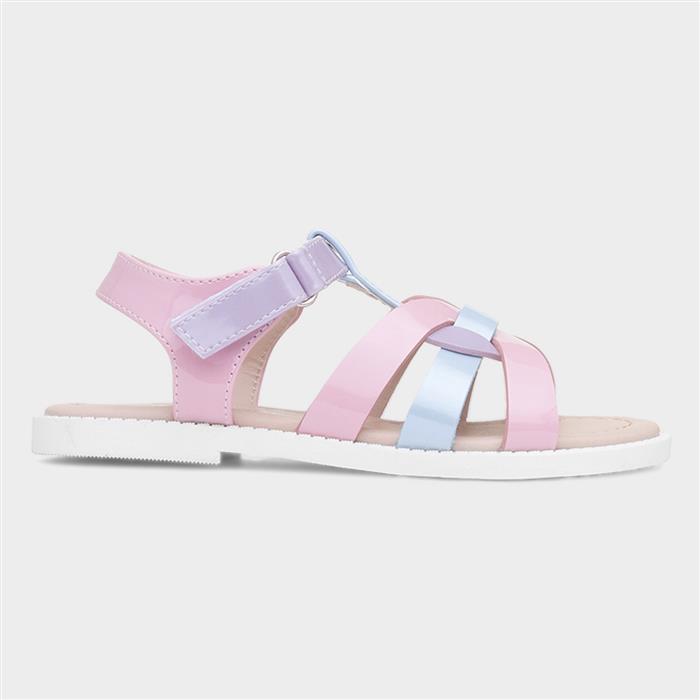 Layla Girls Multi Pastel Patent Sandal