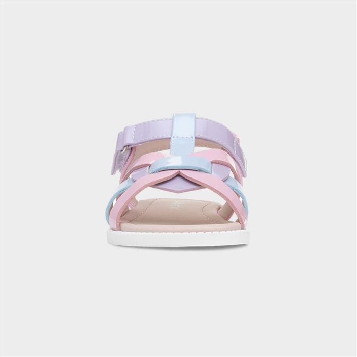 Layla Girls Multi Pastel Patent Sandal