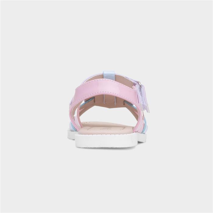 Layla Girls Multi Pastel Patent Sandal