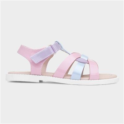 Layla Girls Multi Pastel Patent Sandal