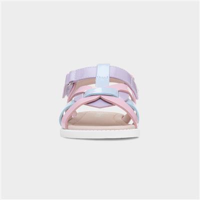 Layla Girls Multi Pastel Patent Sandal