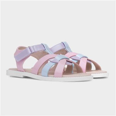 Layla Girls Multi Pastel Patent Sandal