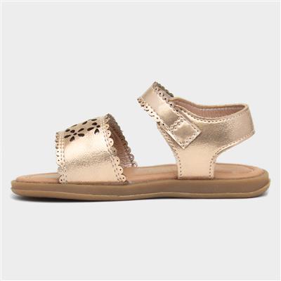 Delamere Girls Gold Easy Fasten Sandal