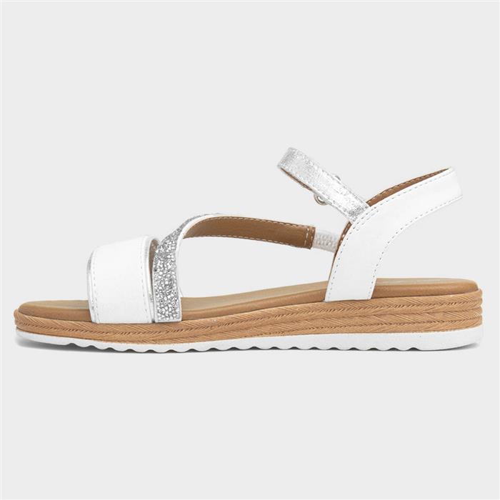 Sherwood Girls White Strappy Sandal