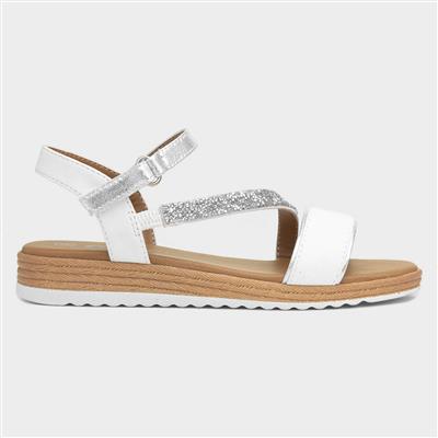 Sherwood Girls White Strappy Sandal