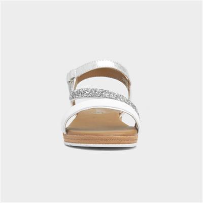 Sherwood Girls White Strappy Sandal