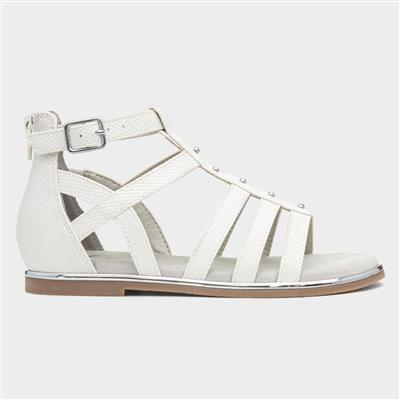 Bradgate Kids White Gladiator Sandal