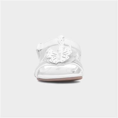 Lucia Girls White Butterfly Sandal
