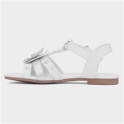 Lucia Girls White Butterfly Sandal