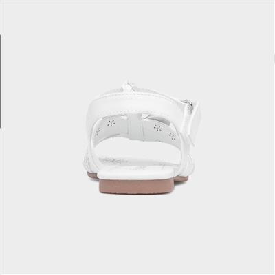 Lucia Girls White Butterfly Sandal