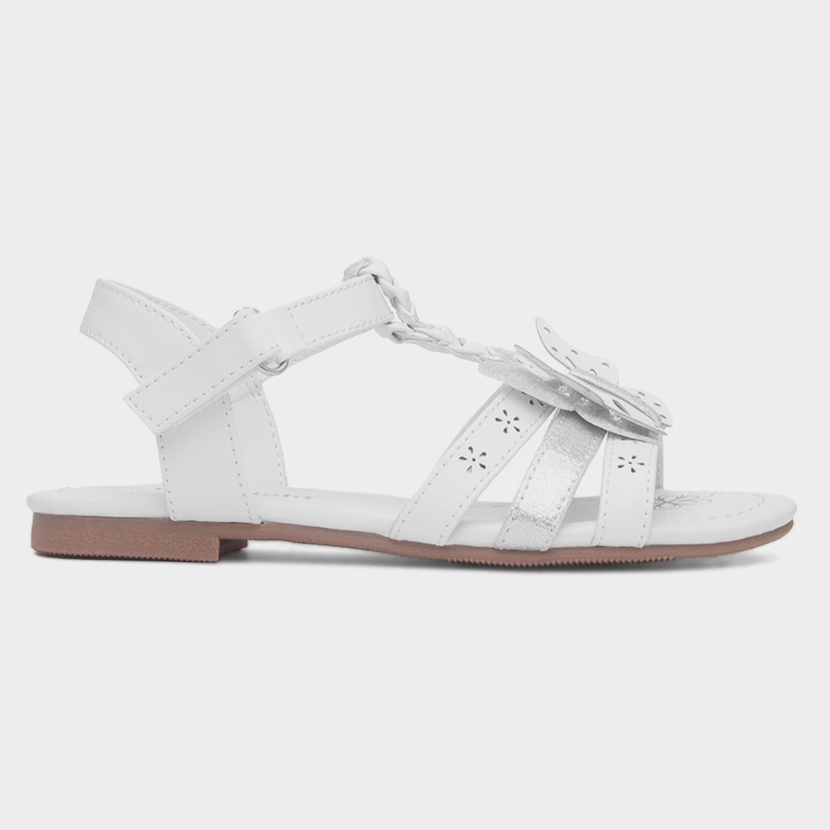 Lucia Girls White Butterfly Sandal