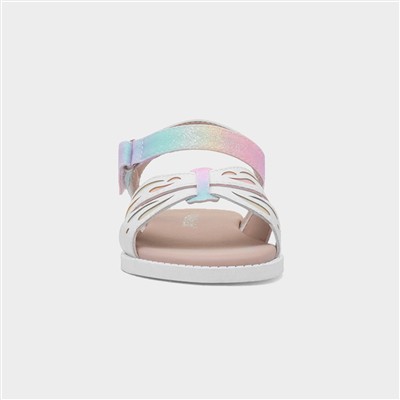 Cadi Girls Multi Butterfly Flat Sandal