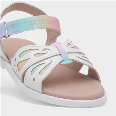 Cadi Girls Multi Butterfly Flat Sandal