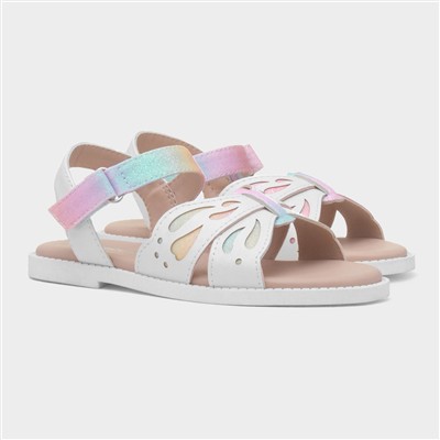 Cadi Girls Multi Butterfly Flat Sandal