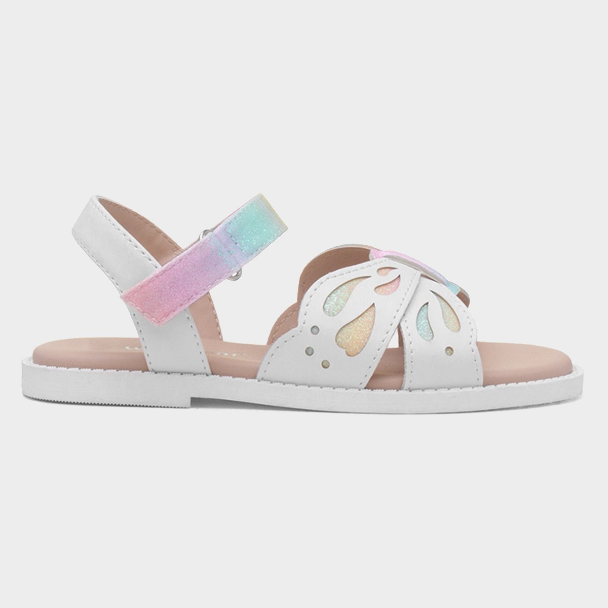 Cadi Girls Multi Butterfly Flat Sandal