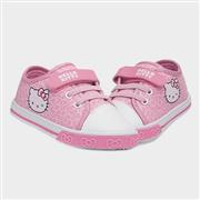 Hello Kitty Kids Pink Easy Fasten Canvas Shoe (Click For Details)