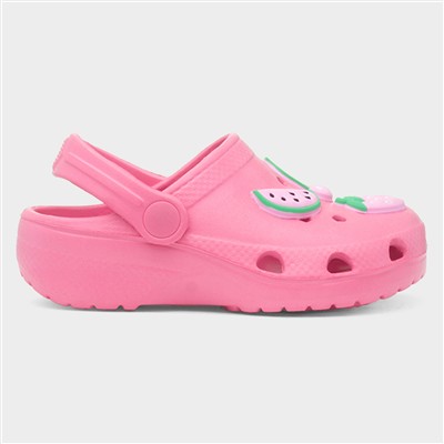Girls Pink Fruit Slip On EVA Clog