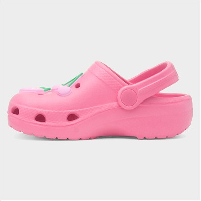 Girls Pink Fruit Slip On EVA Clog